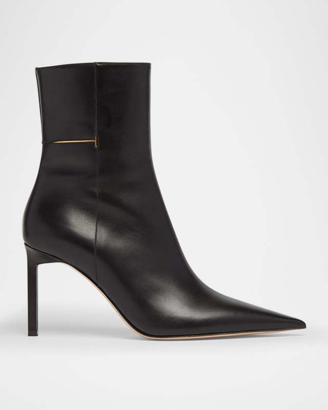 Julianne T Detail Soft Calf Leather Booties